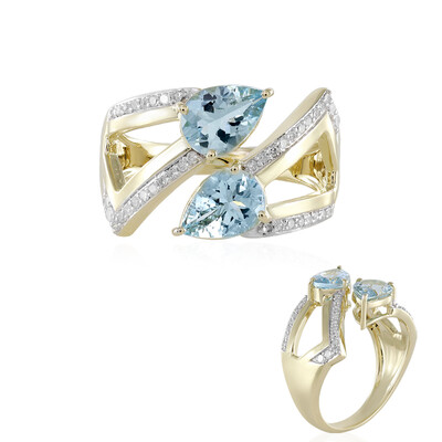 9K Santa Maria Aquamarine Gold Ring (de Melo)