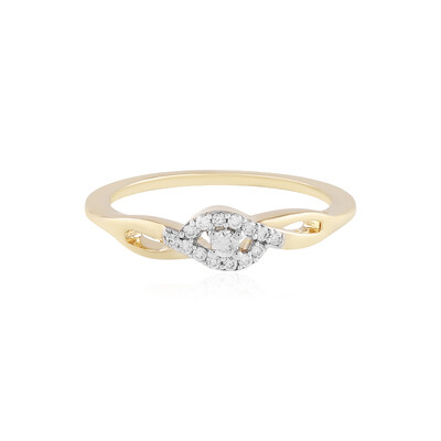 9K SI1 (H) Diamond Gold Ring