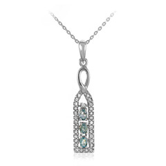 Paraiba Tourmaline Silver Necklace