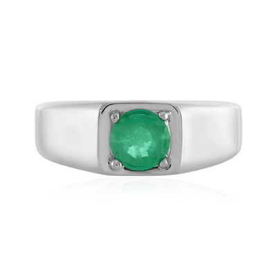 Colombian Emerald Silver Ring