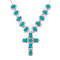 Sleeping Beauty Turquoise Silver Necklace
