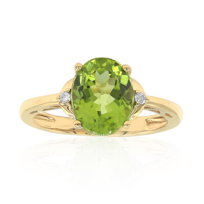 10K Dashihe Peridot Gold Ring