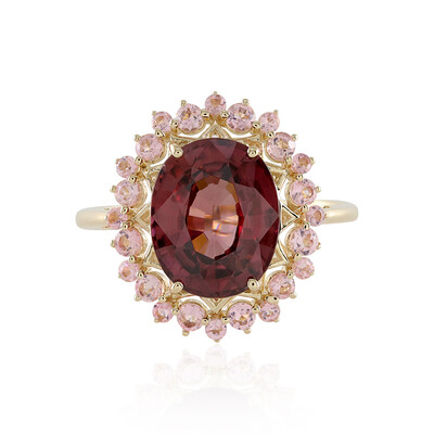 9K Mahogany Zircon Gold Ring