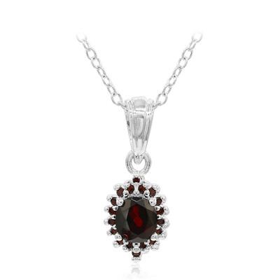 Garnet Silver Necklace