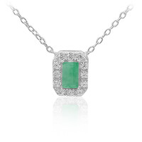 Emerald Silver Necklace