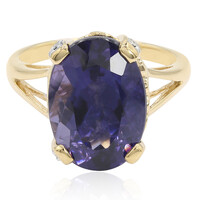 9K Blueberry Quartz Gold Ring