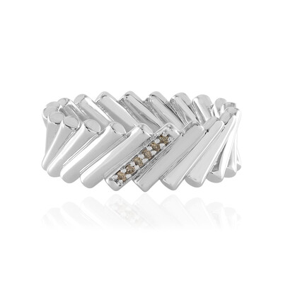 I3 Champagne Diamond Silver Ring (de Melo)