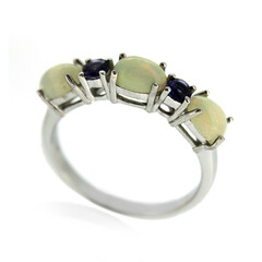 Welo Opal Silver Ring