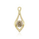 9K I2 Champagne Diamond Gold Pendant