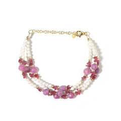 Mozambique Ruby Silver Bracelet (Riya)