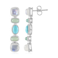 Sleeping Beauty Turquoise Silver Earrings (KM by Juwelo)