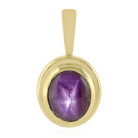 Channapatna Star Ruby Silver Pendant