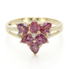 10K Unheated Padparadscha Sapphire Gold Ring