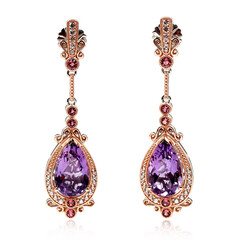 Amethyst Silver Earrings (Dallas Prince Designs)