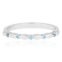 Swiss Blue Topaz Silver Ring