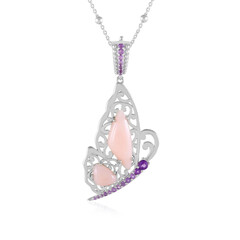 Pink Opal Silver Necklace (Dallas Prince Designs)