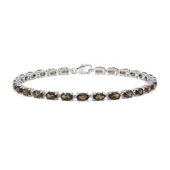 Smoky Quartz Silver Bracelet