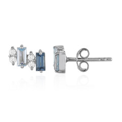 Sky Blue Topaz Silver Earrings