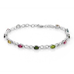 Fancy Tourmaline Silver Bracelet