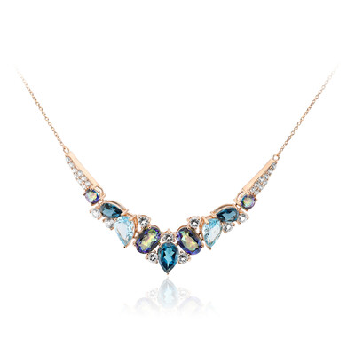 Sky Blue Topaz Silver Necklace