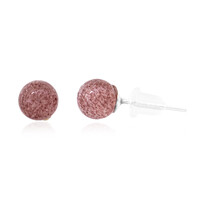 Strawberry Quartz Silver Earrings