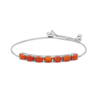Red Ethiopian Opal Silver Bracelet
