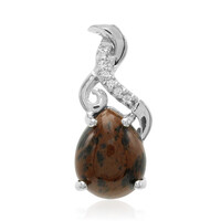 Mahogany Obsidian Silver Pendant