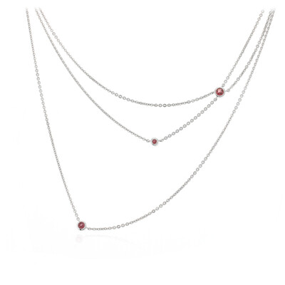 Lindi Garnet Silver Necklace