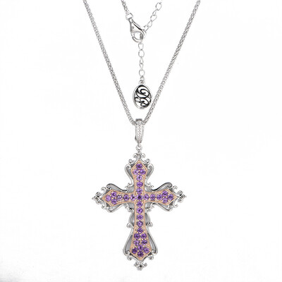 Zambian Amethyst Silver Necklace (Dallas Prince Designs)