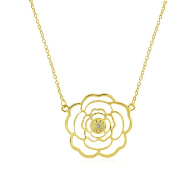 PK (J) Diamond Silver Necklace