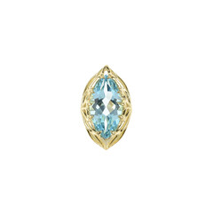 9K Sky Blue Topaz Gold Pendant