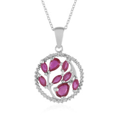 Madagascar Ruby Silver Necklace