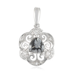Snowflake Obsidian Silver Pendant