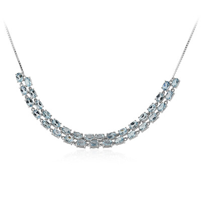 Sky Blue Topaz Silver Necklace