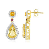 Citrine Silver Earrings