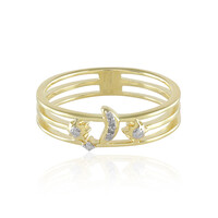 I2 (I) Diamond Silver Ring