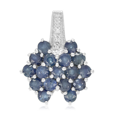 Blue Sapphire Silver Pendant