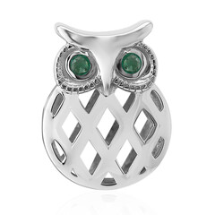 Zambian Emerald Silver Charm