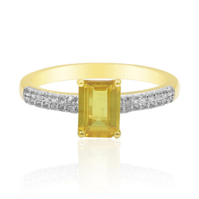 9K Ban Ka Cha Yellow Sapphire Gold Ring