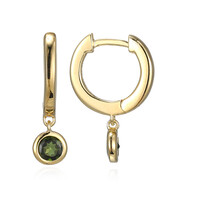 Green Tourmaline Silver Earrings