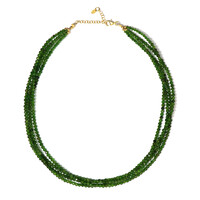 Russian Diopside Silver Necklace