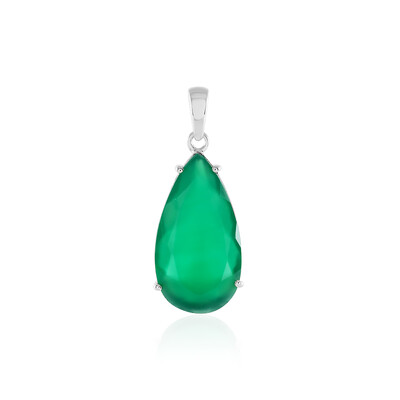 Green Onyx Silver Pendant