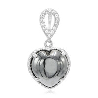 Black Hematite Silver Pendant