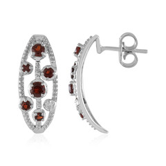 Mozambique Garnet Silver Earrings