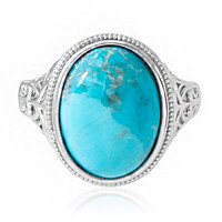 Kingman Blue Mojave Turquoise Silver Ring