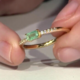 Russian Emerald Silver Ring (Adela Silber)