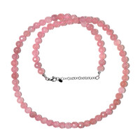 Rose Quartz Silver Necklace