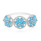 Neon Blue Apatite Silver Ring