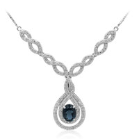 London Blue Topaz Silver Necklace