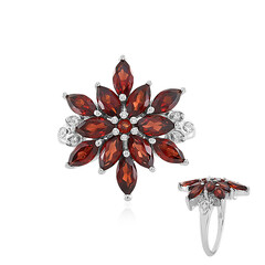 Mozambique Garnet Silver Ring